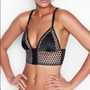 Victoria's Secret Starburst Long Line Triangle Bralette black size xl